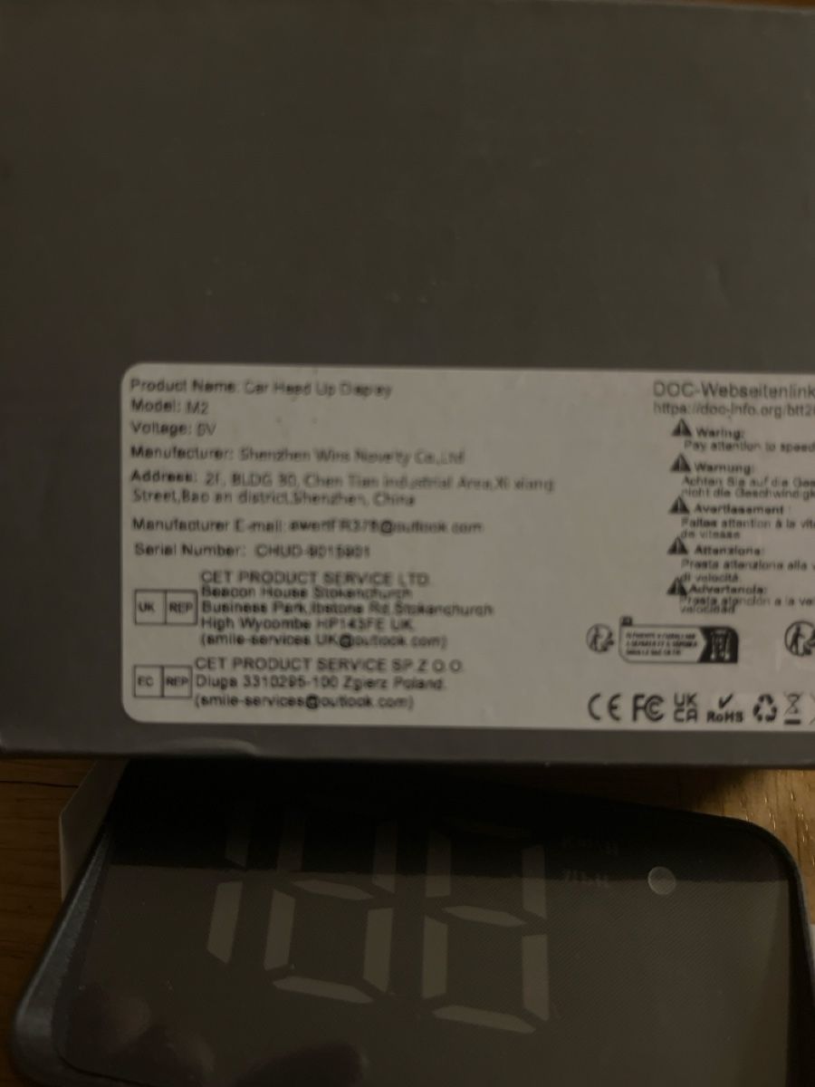Accessori per altri veicoli: Head Up Display Smart Product Safty Driving HUD – Nuovo (secondo la descrizione) da Altendorf venduto da Dregster 2