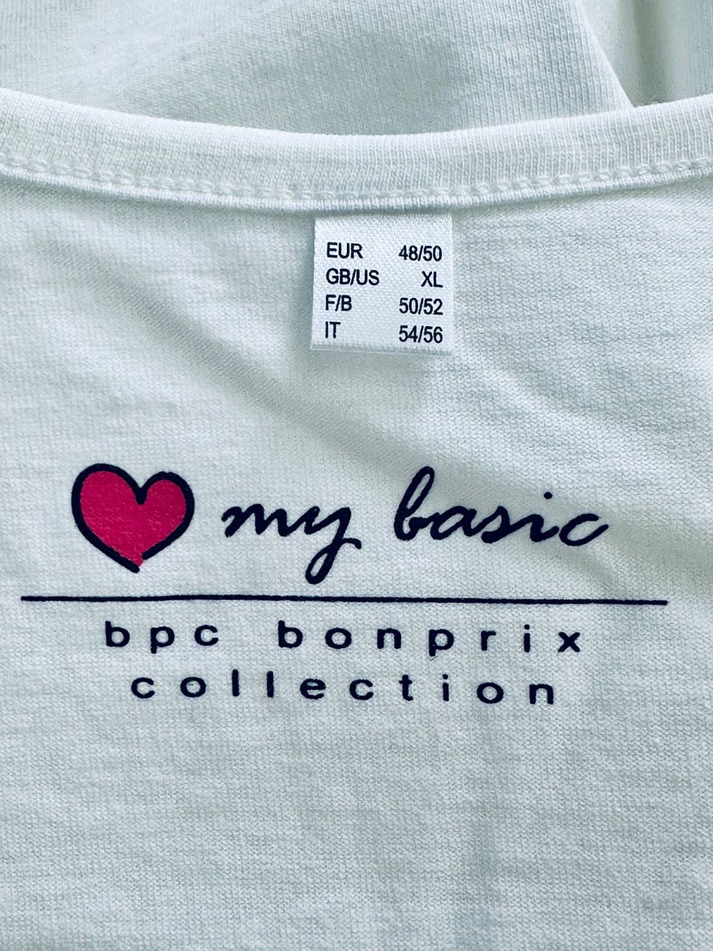 Top: Top von bonprix, my basic, weiss, Grösse 48/50 XL – Nuovo (secondo la descrizione) da Wallbach venduto da paxnic 2