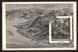 Wolfhalden, Totalansicht mit Bodensee, P
