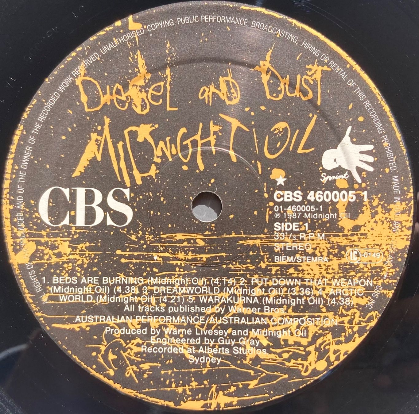 Dischi in vinile: MIDNIGHT OIL - DIESEL AND DUST – Usato da Poliez-Pittet venduto da Newtown-Records 3