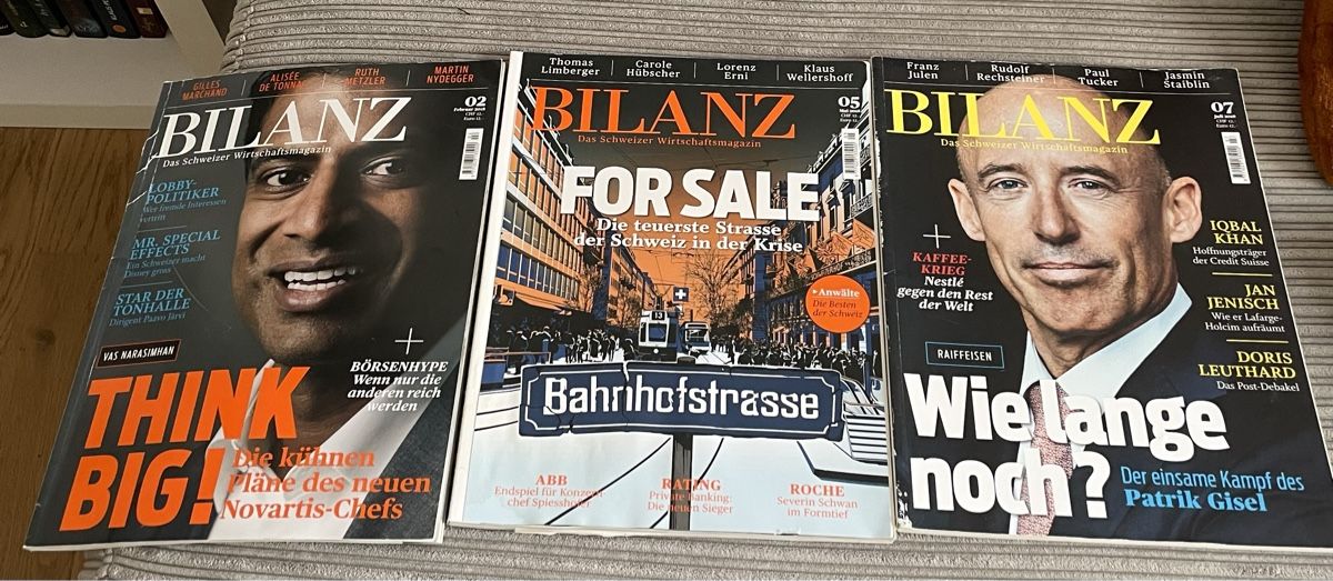 Riviste & Magazine: 3 BILANZ Magazine – Usato da Sargans venduto da Didis