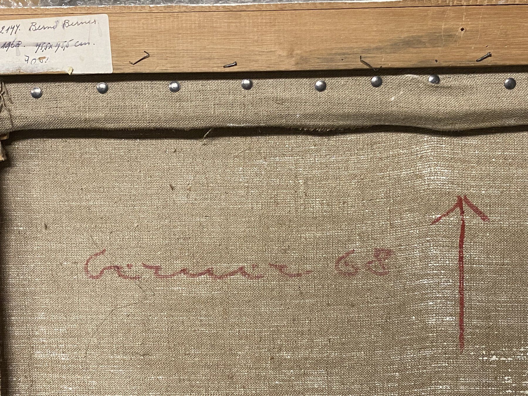 Dipinti: Bernd Berner, Oel auf Leinwand 1968 – Usato da grenchen venduto da Belarte 1