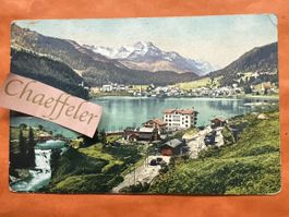 1913 St. Moritzer See mit Piz della Marqna