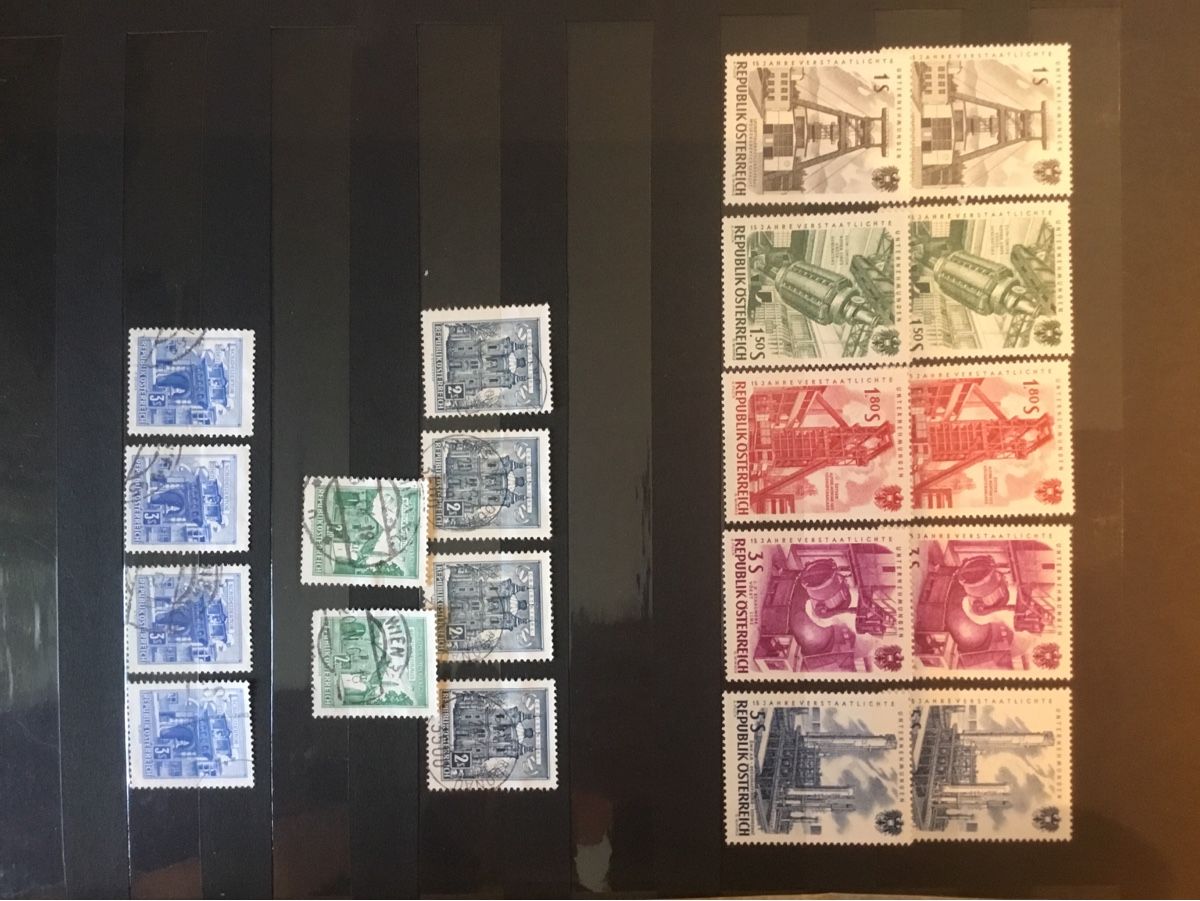 Alben: Album mit 10 Doppelseiten 24x32 mit Briefmarken Österreich – Gebraucht aus steinach von Haudi5 3
