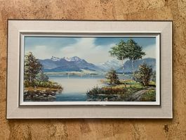 Ölbild vom Oberen Zürichsee, von Ch. Vögeli, Neftenbach