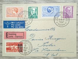 TR107 Enveloppe + Timbre Suisse 1937