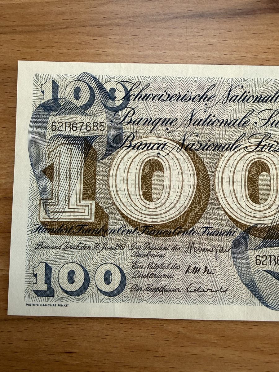 Banconote: Schweizer 100 Franken Banknote – Usato da Grenchen venduto da Bastet007 3