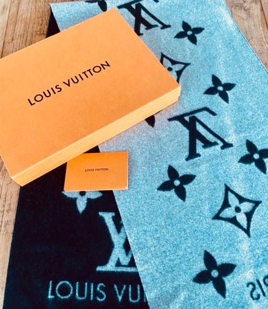 Louis Vuitton Schal, Schwarz/Grau