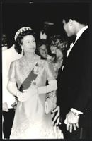 Fotografie Boxer Muhammad Ali mit Queen 