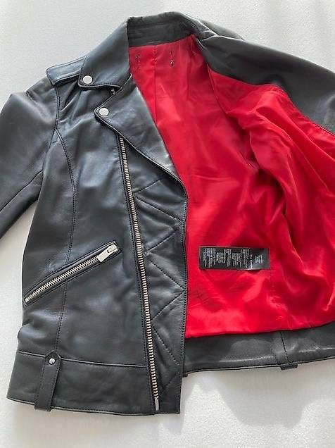 Giacche: The Kooples Lederjacke Grösse 34 schwarz – Usato da Thierachern venduto da Herci 2