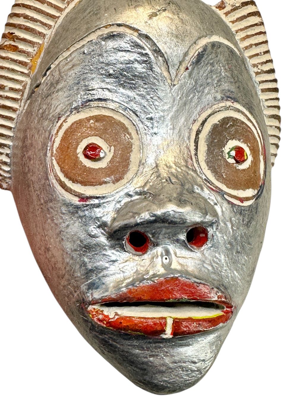 Internationale Kunst: Masque africain tribal argenté vintage - Objet d'art! – Gebraucht aus Morges von auc_yt6g 4