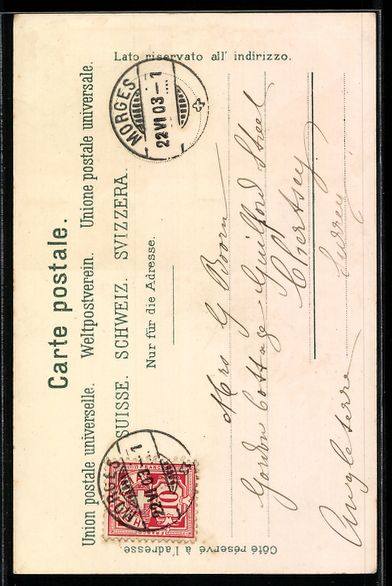 Cartoline postali: Litho Lac Léman, Voilier et barques – Usato da Berlin venduto da bartko-reher 1