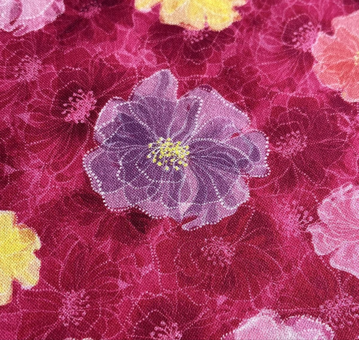Stoffe: Patchworkstoff bunte Blumen auf pink – Neu (gemäss Beschreibung) aus Seuzach von KreativmitStoff 3