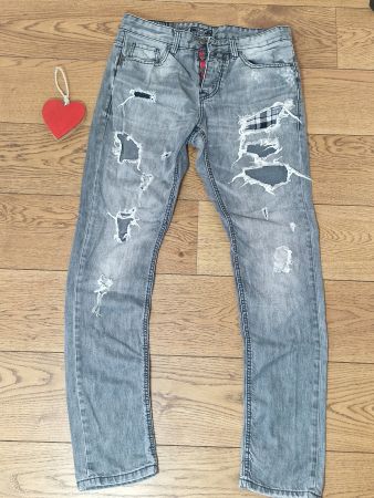 Jeans Pull&Bear grau mit Rissen Grösse EUR 42 gebraucht