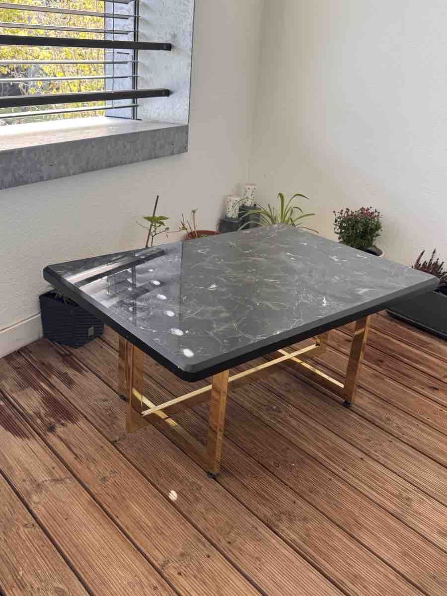 Tavoli: Coffee Table, Square, Black Marble Look, Like New – Usato da Rümlang venduto da Fox_19