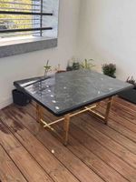 Coffee Table, Square, Black Marble Look, Like New