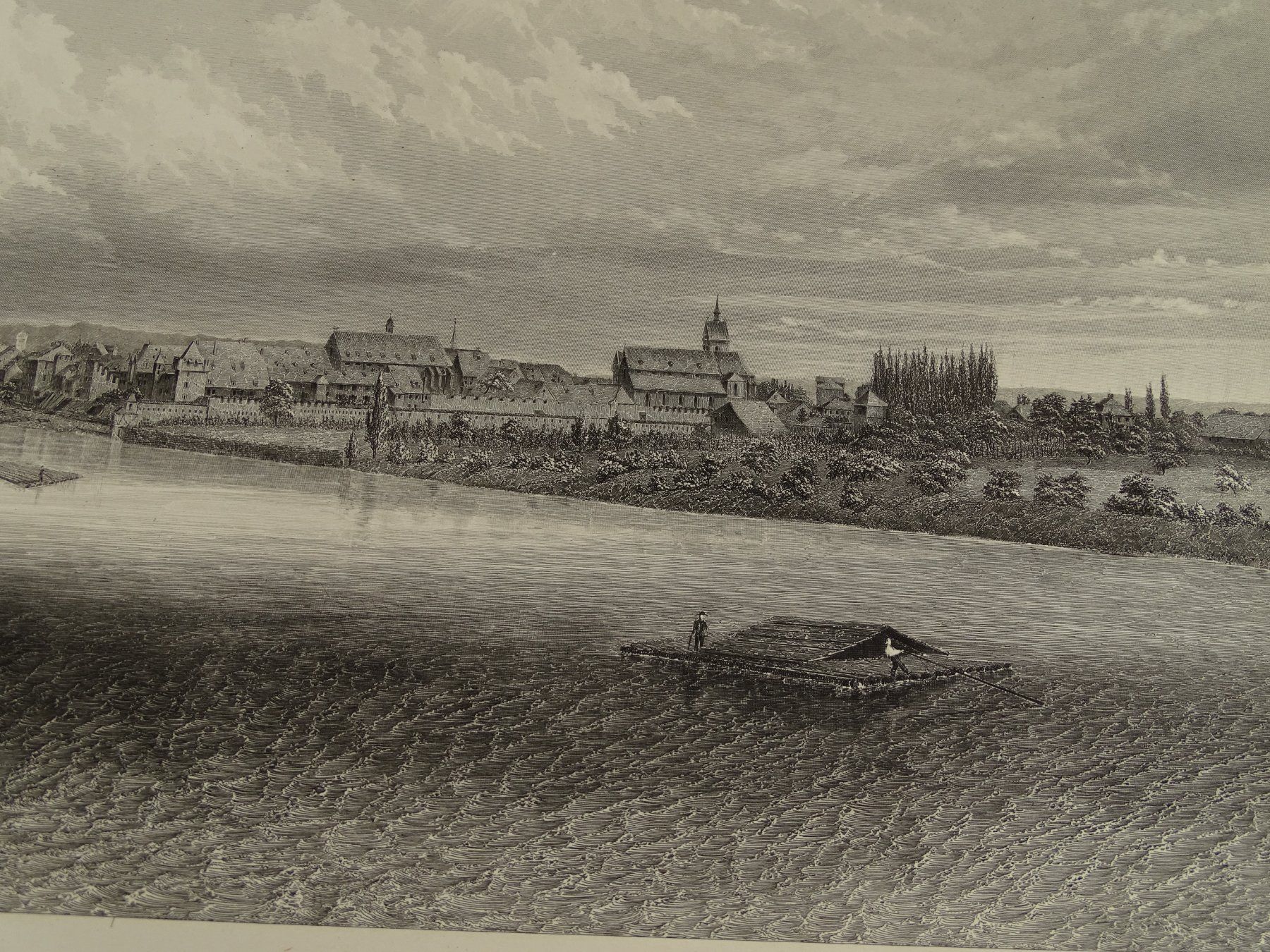 Stiche: BASEL PANORAMA, STAHLSTICH UM 1860 – Gebraucht aus Grüningen von Kartensammler 2