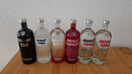 Absolut Vodka Sammlung, 1L Flaschen 12stk
