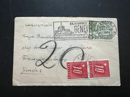 Brief mit Strafporto  ca. 1950   (V434)