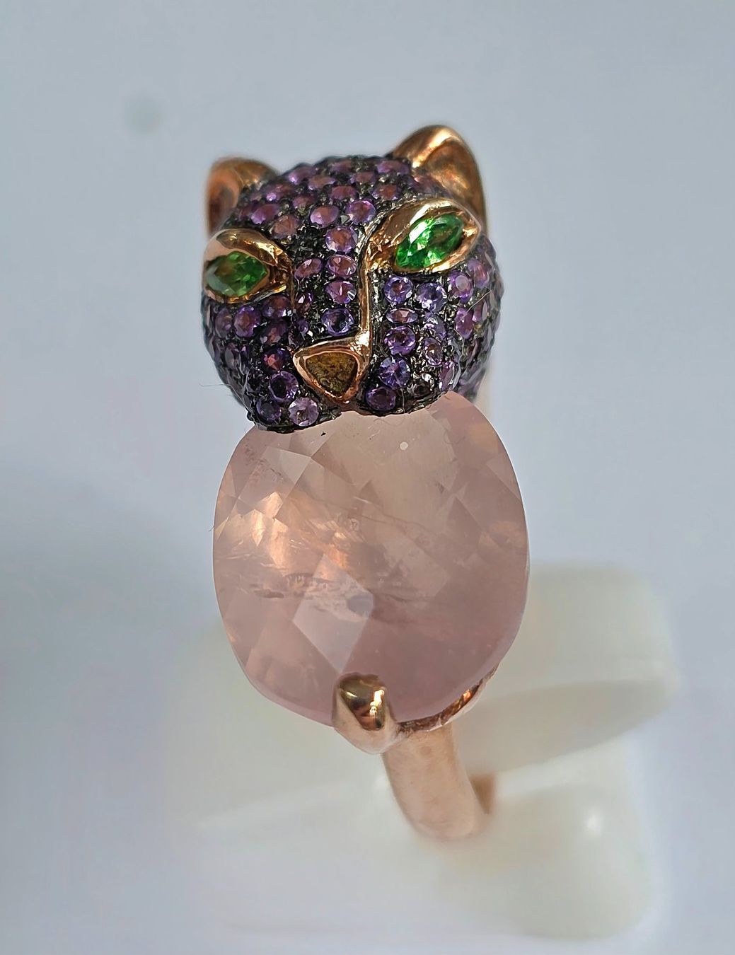Anelli: Ring Panther Roséquarz Lila Amethiste Grösse 54 – Nuovo (secondo la descrizione) da Zürich venduto da benedikt12 9