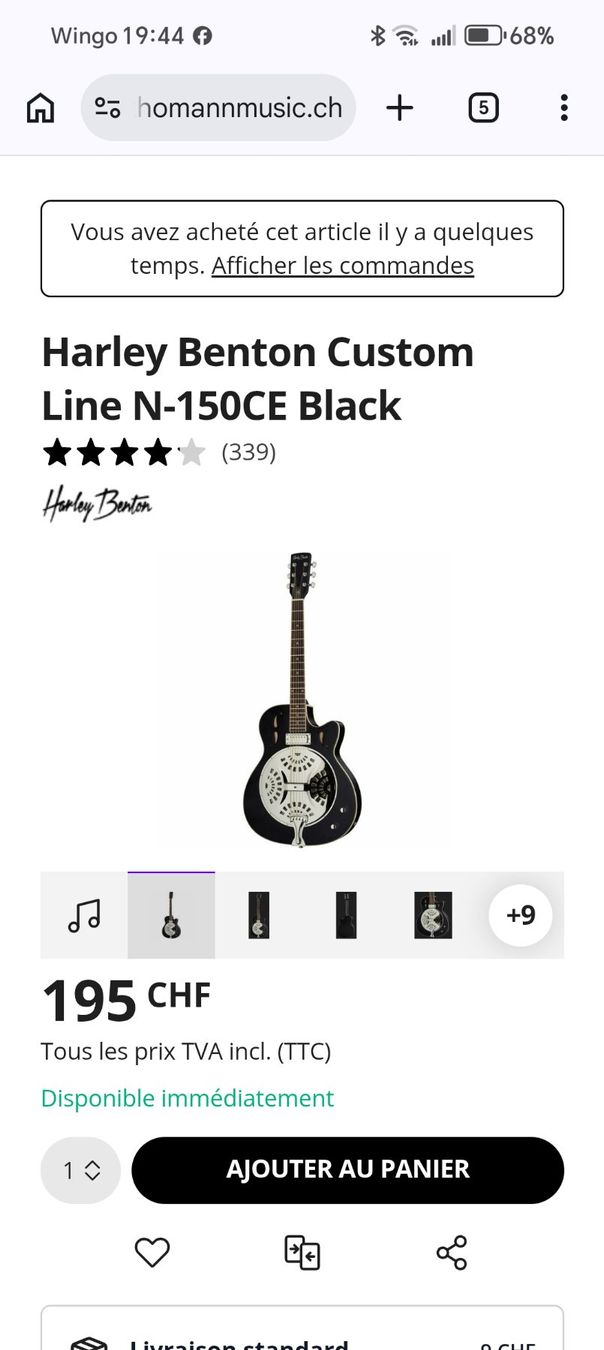 Harley Benton Strumenti musicali: Harley Benton Custom Line N-150CE Black – Usato da Cousset venduto da marcetmalou 8
