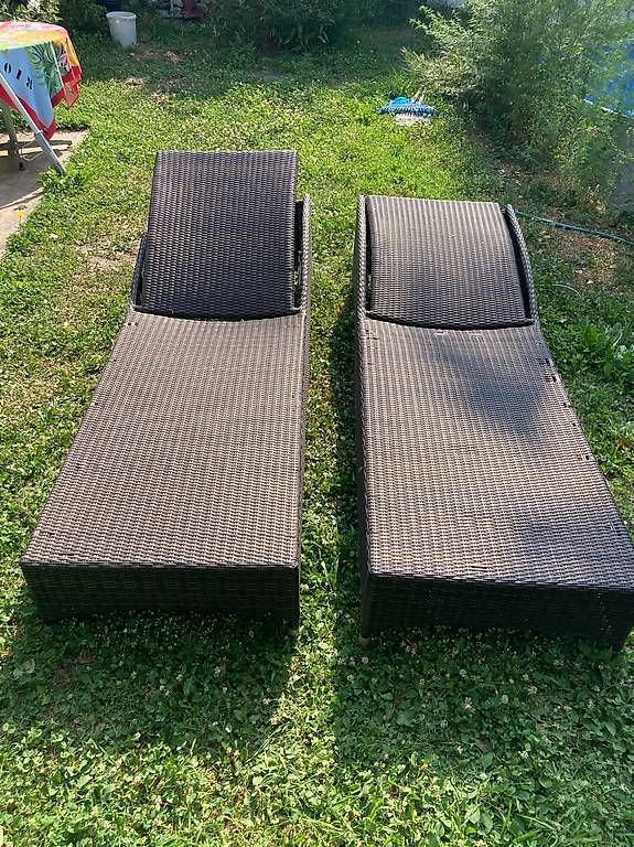 Sedie a sdraio: Lettino da giardino in ratan per esterni – Usato da Ascona venduto da ali_598k