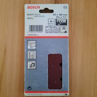BOSCH Schleifpapier 93x185mm  Körnung 40 Inhalt 10 Stück. 