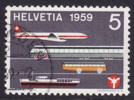 SBK-Nr. 343 (Verkehrshaus Luzern 1959) gestempelt