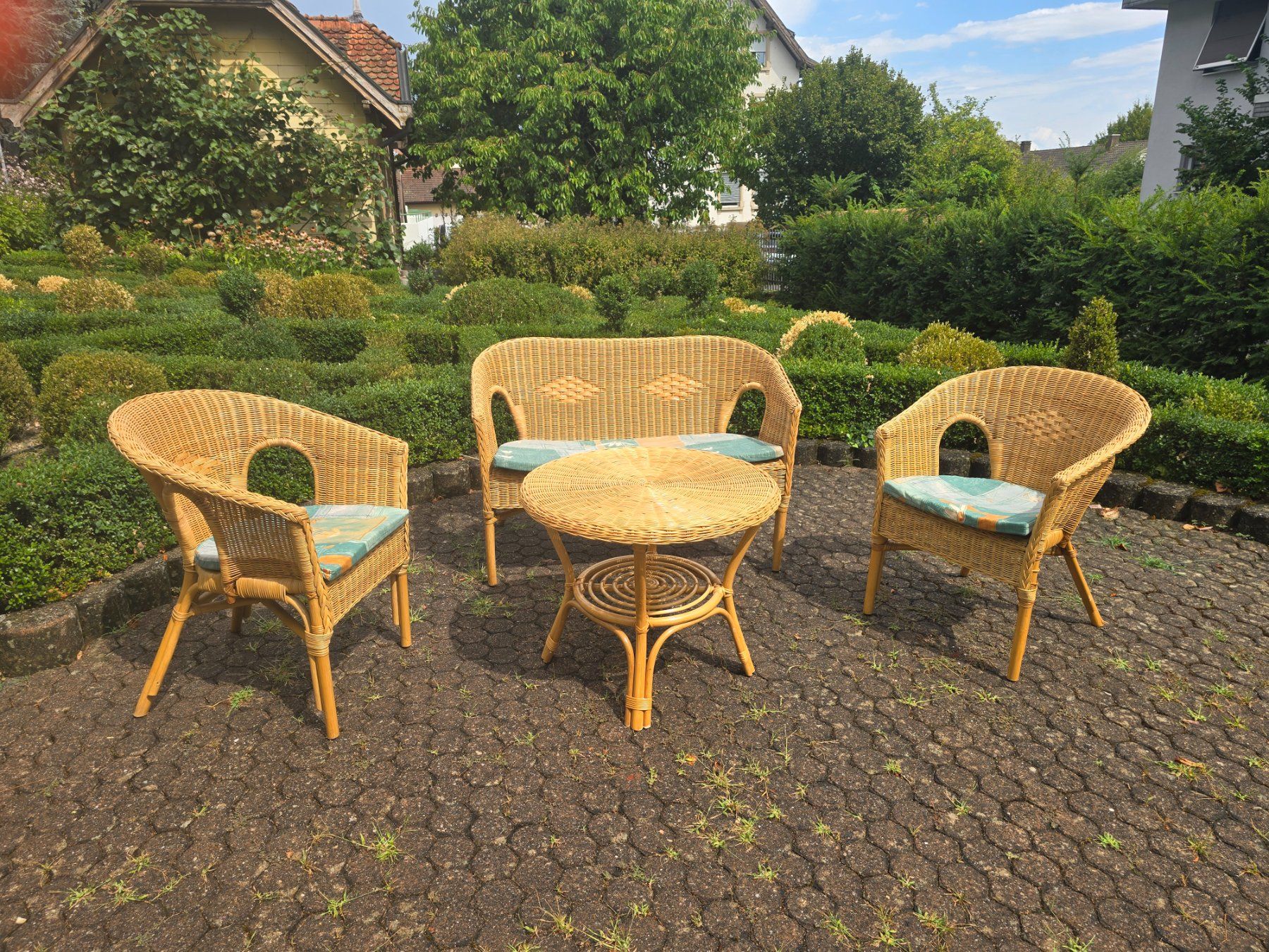 Divani: Rattan Lounge-Set für Garten oder Terasse – Usato da Grenchen venduto da kiara020 2