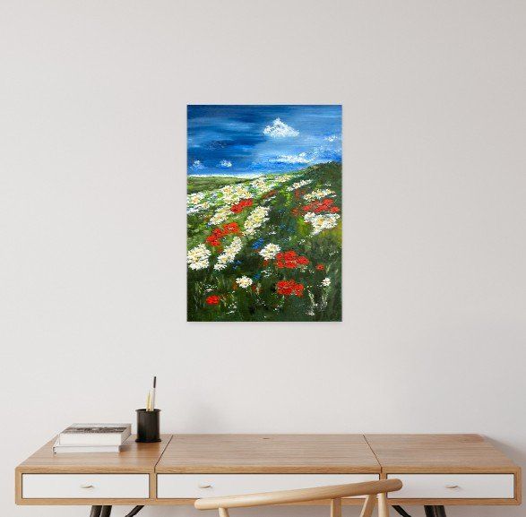 Gemälde: Blumenwiese Gemälde – Neu (gemäss Beschreibung) aus Cham von Felha 2