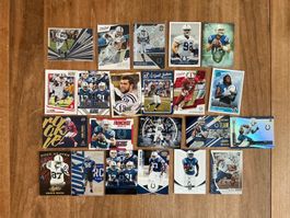 22 NFL Trading Cards Indianapolis Colts inkl. Auto
