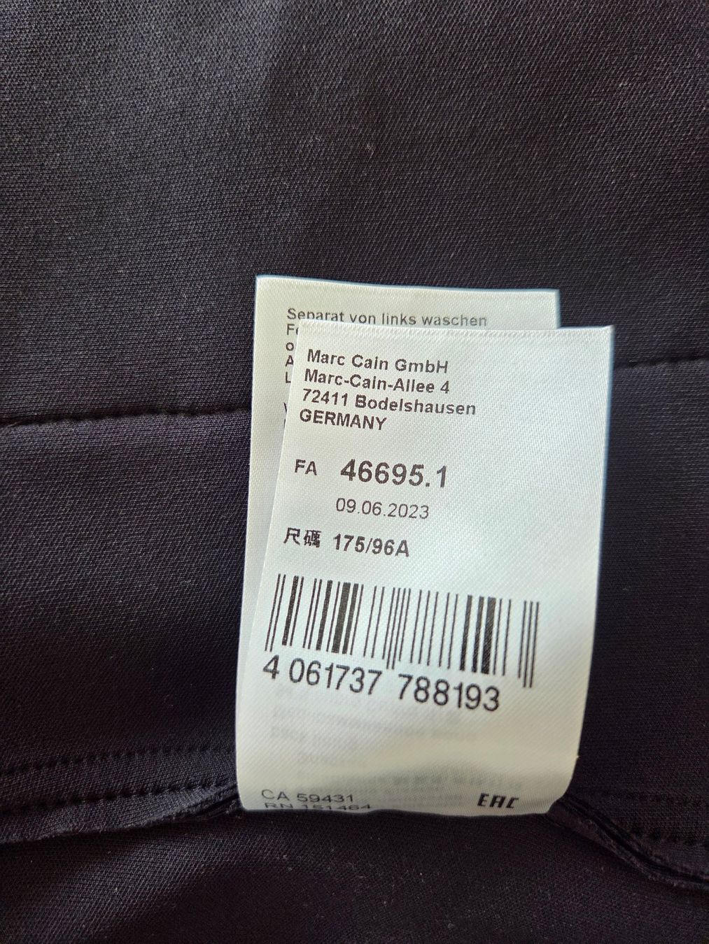 Marc Cain Giacche: Blazer von MARCCAIN SCHWARZ – Usato da Oberrieden venduto da Smart570 7