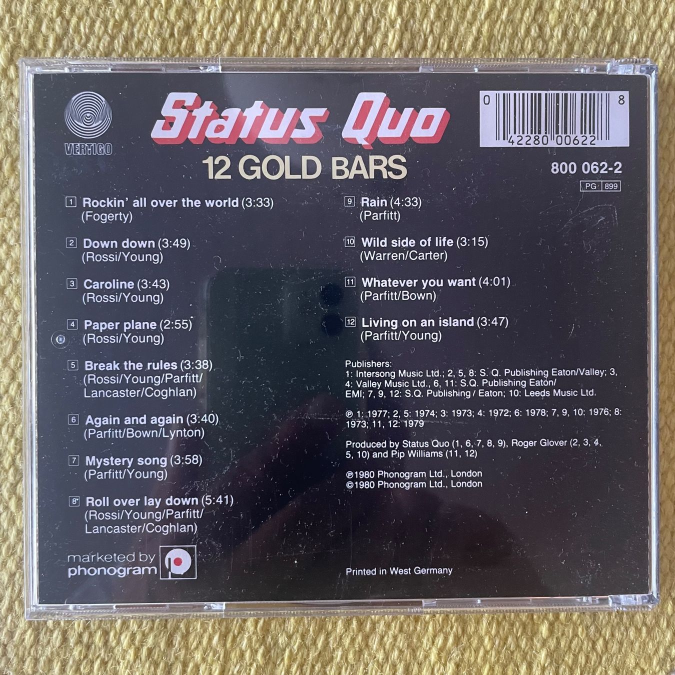 CD: STATUS QUO-12 GOLD BARS – Usato da Rorschacherberg venduto da CD-Roli 1