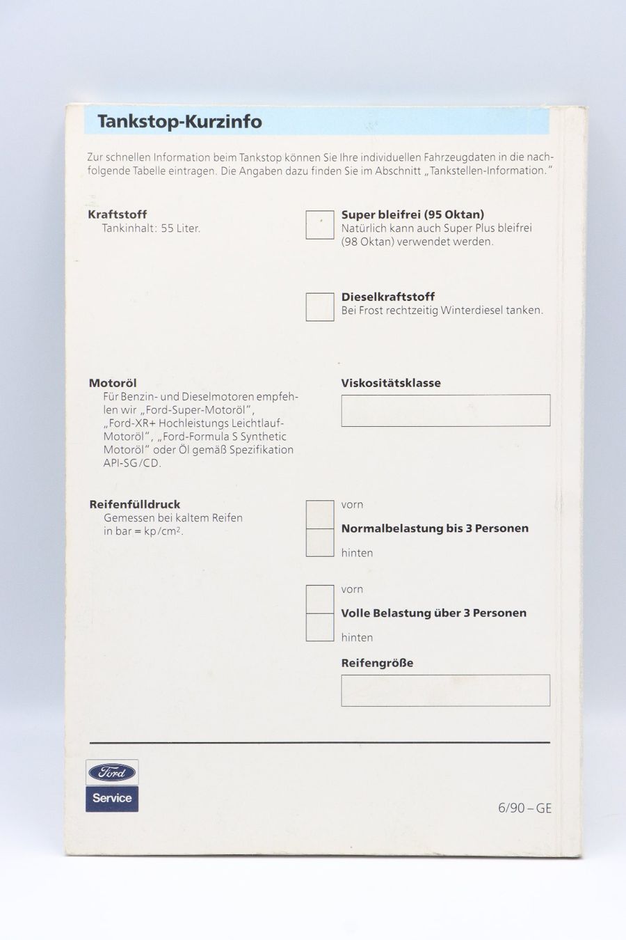 Ford Documenti: Ford Escort 1990 Betriebsanleitung – Usato da Bühl b.Aarberg venduto da Collectorpassions 1