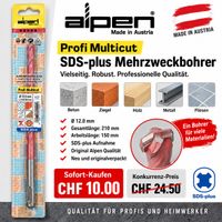 Alpen Profi Multicut SDS-plus Bohrer 12.0 x 210 mm Neu