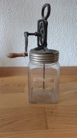 Antike Buttermaschine, Rarität, Vintage, Glas & Holz