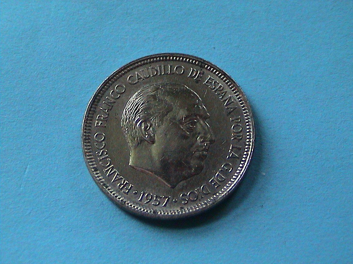 Tutti le monete: 5 Pesetas - Spanien - Franco - 1957 – Usato da Reinach BL venduto da Dexy62