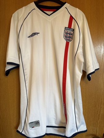 England Fussballtrikot Einfache Brustbreite 58cm weiss