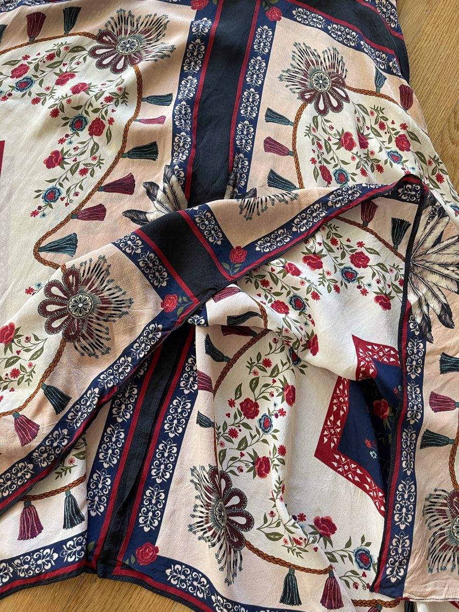 Sandro Vestiti: Sandro Paris Seidenkleid boho chic 36 – Usato da Rüschlikon venduto da leo_mwz2 6
