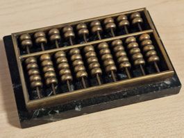 Miniatur-Abakus Messing, Marmor inkl Verpackung & Anleitung