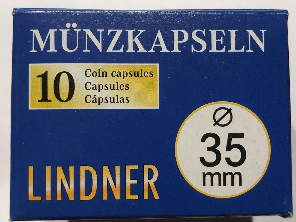 30 pieza original LINDNER Cápsulas para monedas 32,5 mm, para 10 € – , 20, 25 € – y 10 DM – Monedas
