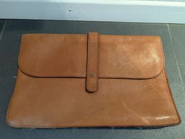 Aigner Vintage Leder Clutch Bag Braun