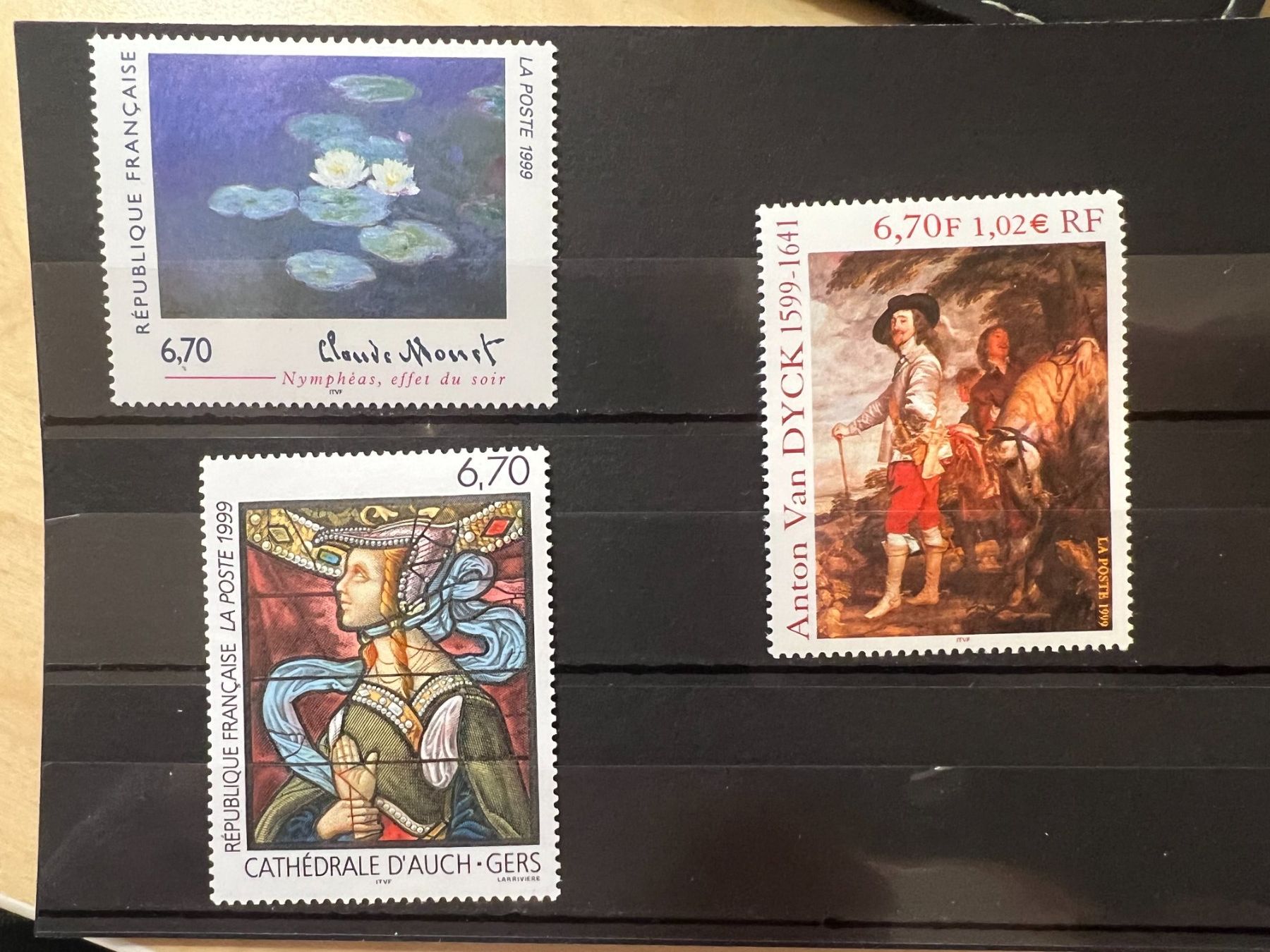 Tutti i francobolli: 3 tableaux Musée Imaginaire 1999** – Nuovo e nell'imballaggio originale da Lausanne venduto da ffhoud