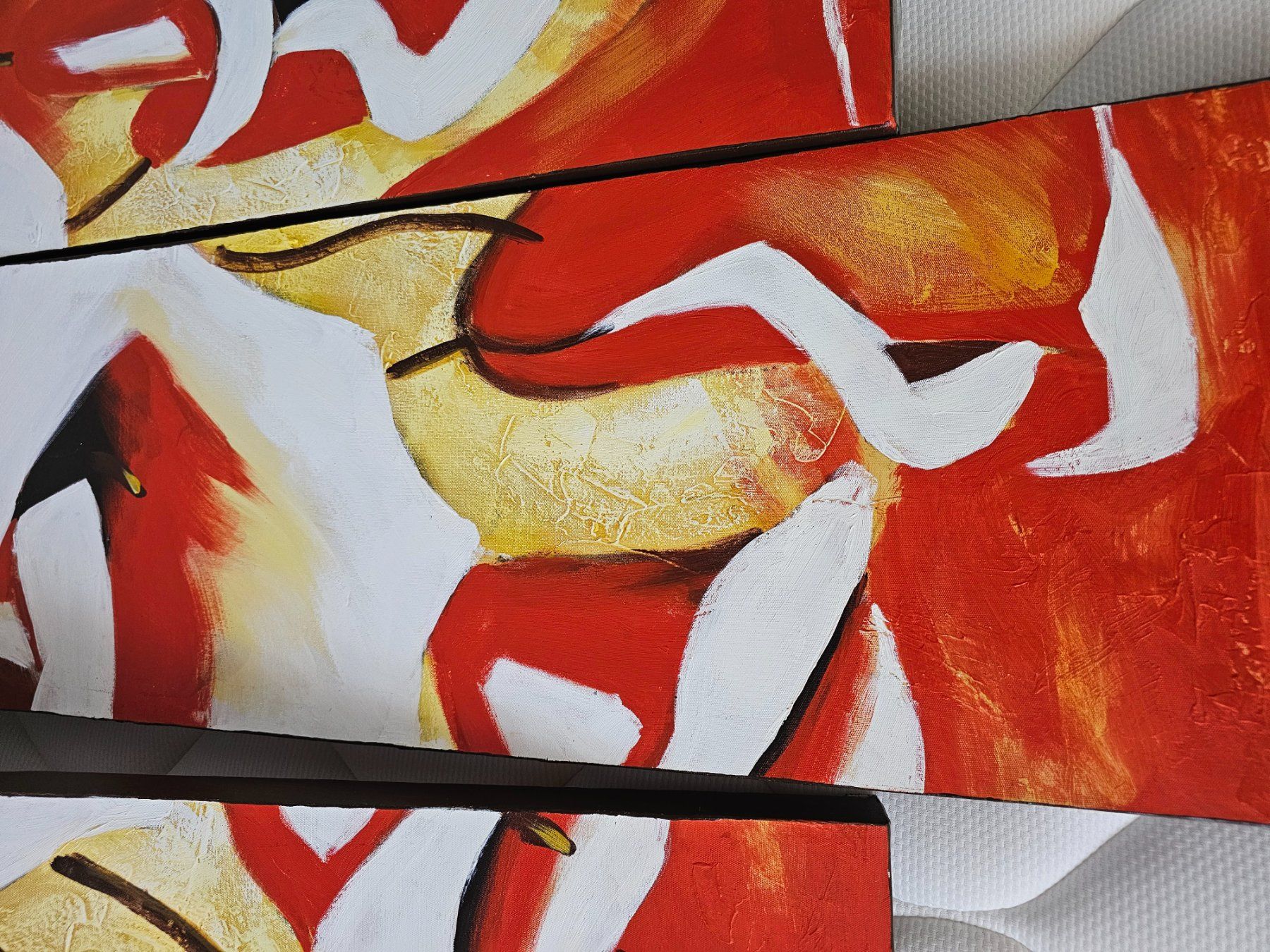 Piante & sementi: Tableau 5 parties fleurs callas rouge abstrait – Usato da Villars-sur-Glâne venduto da aur_h5wm 2