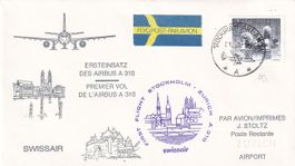Erstflug Swissair A-310 Stockholm-Zürich 1986, nur 80 Stk. !