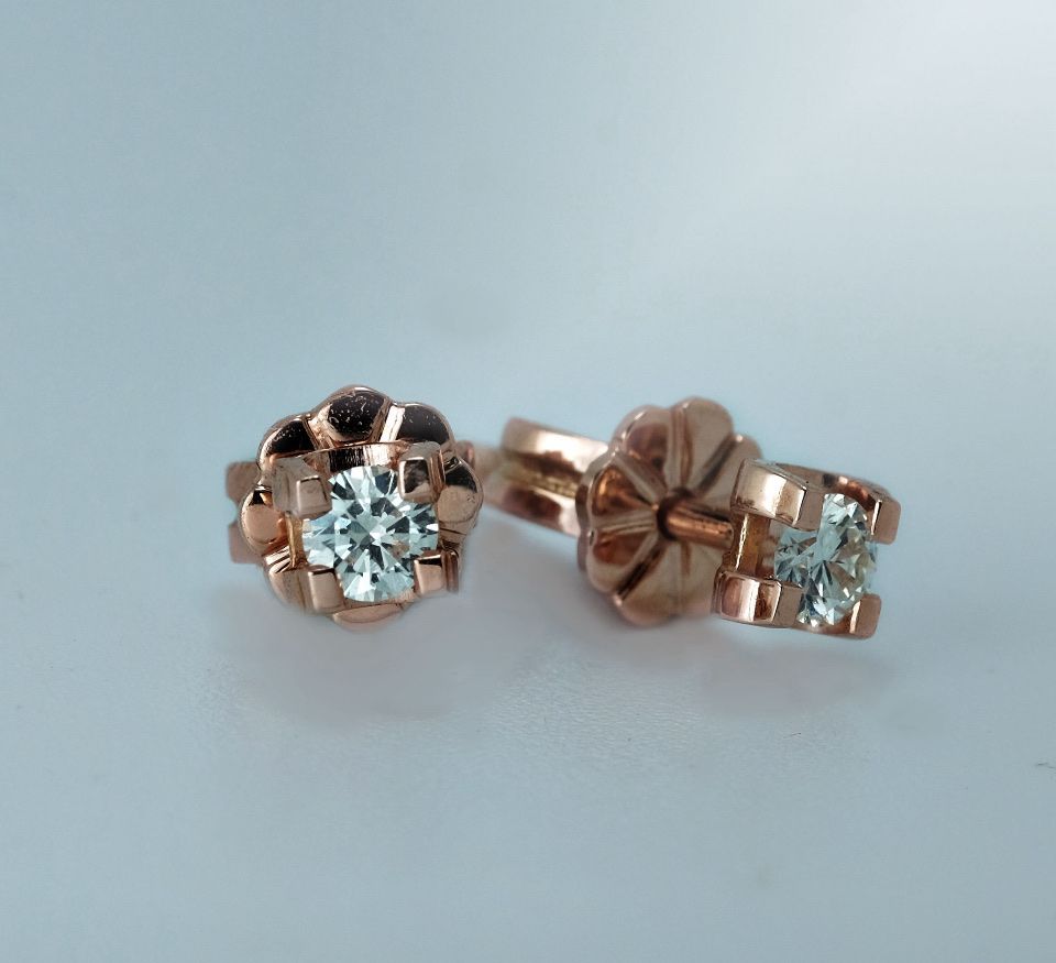 Orecchini pendenti & Orecchini a lobo: Earring , Pink Gold  with Diamonds – Nuovo e nell'imballaggio originale da Rapperswil SG venduto da Gemstonebyyo