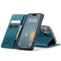 iPhone 17  - étui à rabat portefeuille antichoc Bleu