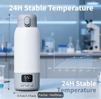 Tragbarer Wasser- & Milcheärmer Flasche hellblau neu