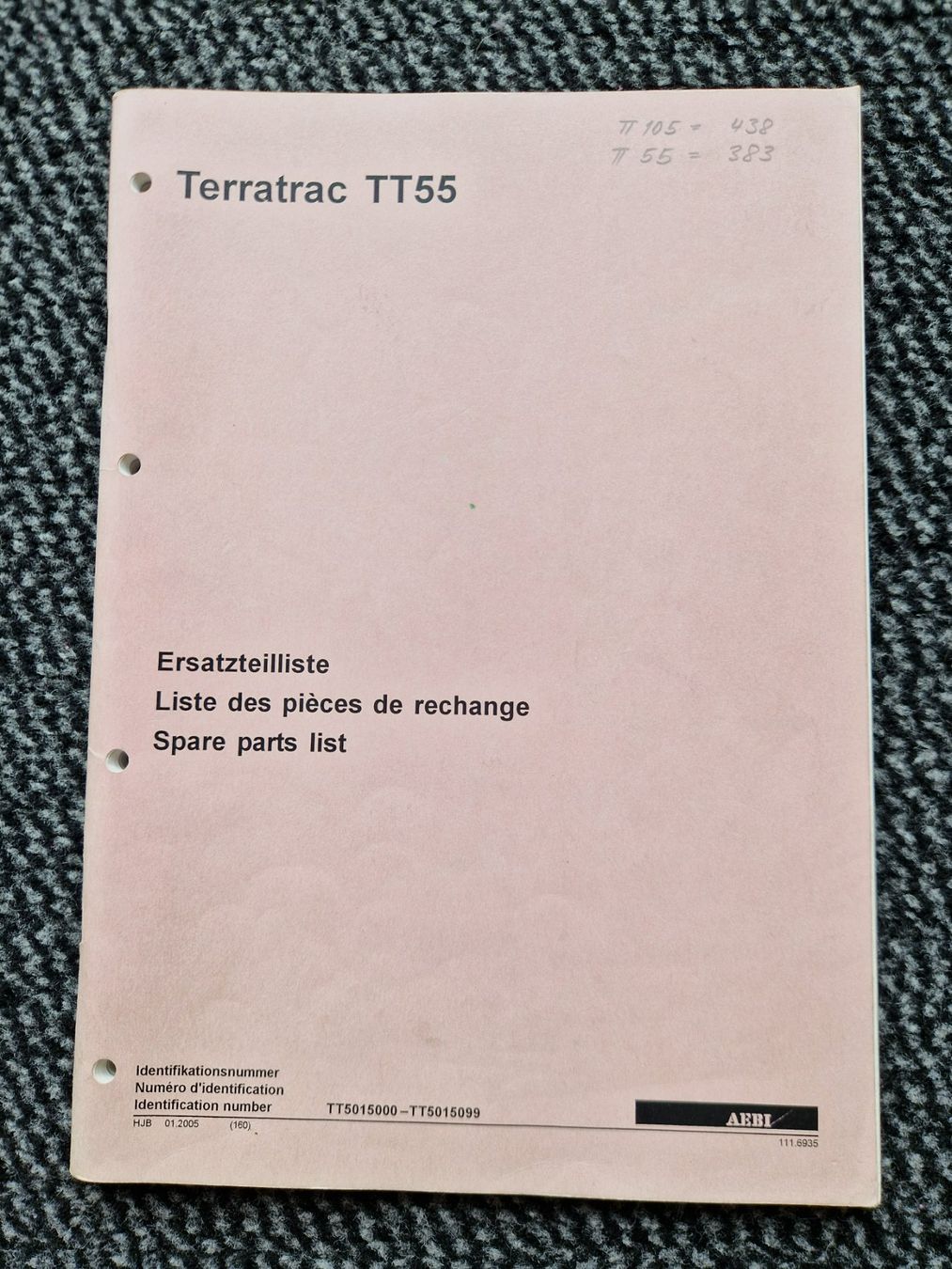 Aebi Trattori: Original ET-Liste Aebi Terratrac TT55 – Usato da Dürnten venduto da Bachtel84