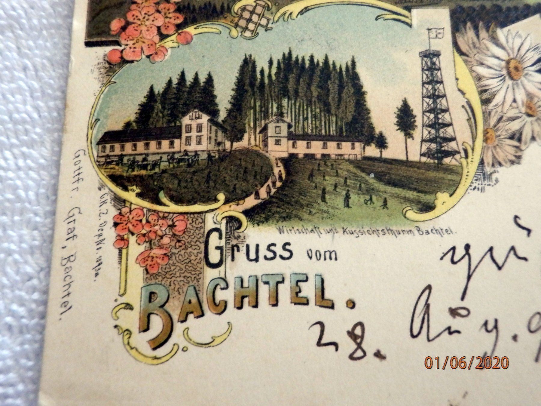 Ansichtskarten: Litho, Gruss vom Bachtel nach Yokohama – Gebraucht aus Ueberstorf von dinbau 3